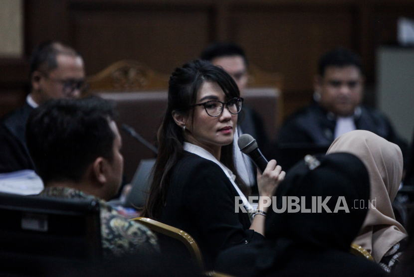 Staf Khusus Mentan Syahrul Yasin Limpo yang juga Wakil Bendahara Umum DPP Partai Nasdem, Joice Triatmandi Pengadilan Tipikor Jakarta, Senin (27/5/2024). 
