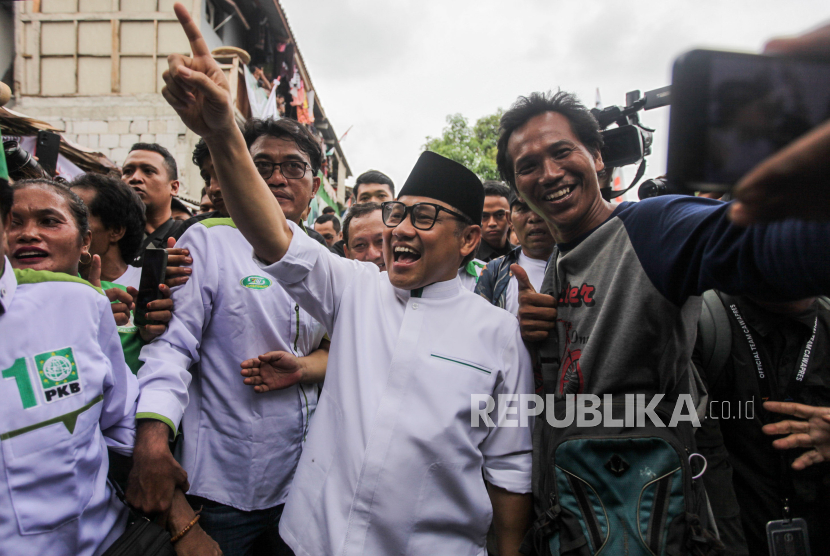 Calon wakil presiden (cawapres) nomor urut 1, Abdul Muhaimin Iskandar alias Cak Imin.