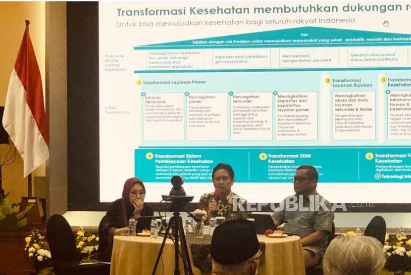 Menteri Kesehatan Budi Gunadi Sadikin di Public Hearing RUU Kesehatan dengan Organisasi Profesi di Kementerian Kesehatan, Jakarta, Rabu (15/3/2023). 