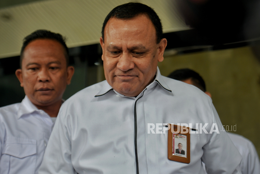 Ketua KPK Firli Bahuri. Presiden Jokowi menyiapkan Keppres untuk Plt Ketua KPK pengganti Firli Bahuri.