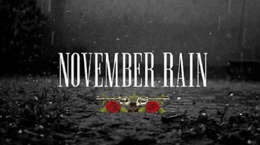 November Rain. Makna lagu November Rain bercerita tentang cinta yang bertepuk sebelah tangan. Foto: Tangkapan layar.