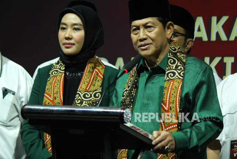 Pasangan calon (paslon) dari Partai Kebangkitan Bangsa (PKB) Acep Adang Ruchiat dan Gitalis Dwi Natarina atau Gita KDI 