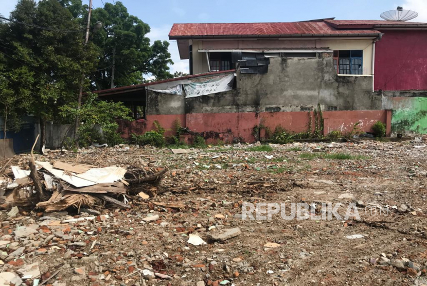 Bekas Rumah Singgah Soekarno di Jalan Ahmad Yani No.12 Kelurahan Padang Pasir, Kecamatan Padang Barat, yang sudah diratakan dengan tanah oleh pemilik.