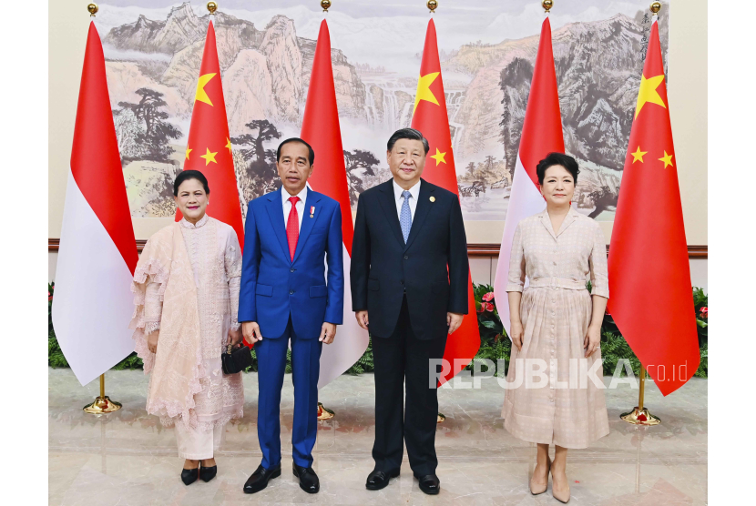 Presiden Joko Widodo dan Presiden Cina Xi Jinping.