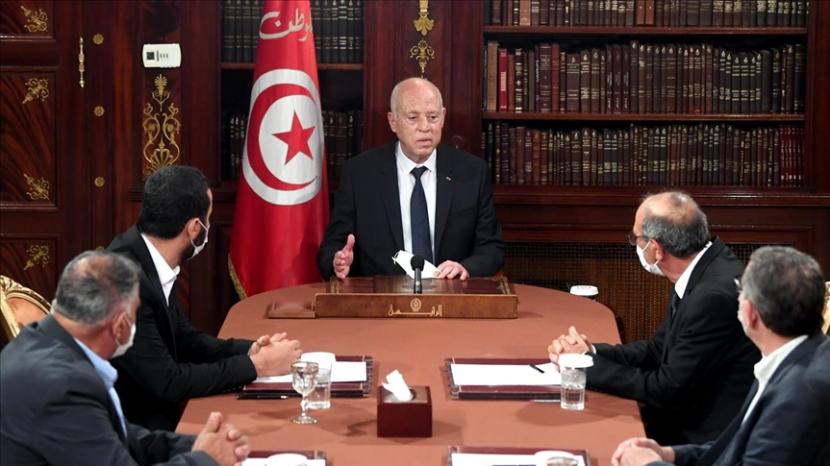 Presiden Tunisia Kais Saied meminta warganya tidak mengindahkan seruan kekacauan.