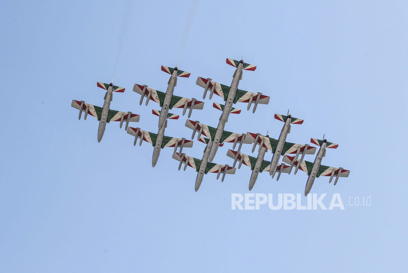 Sebuah jet dari tim pameran Snowbirds Angkatan Udara Kanada jatuh. Ilustrasi.