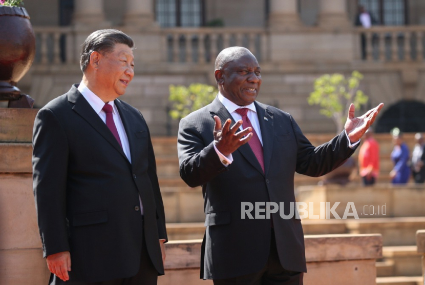 Xi Jinping mendorong kemitraan Cina-Afrika Selatan ke tingkat yang lebih tinggi. 