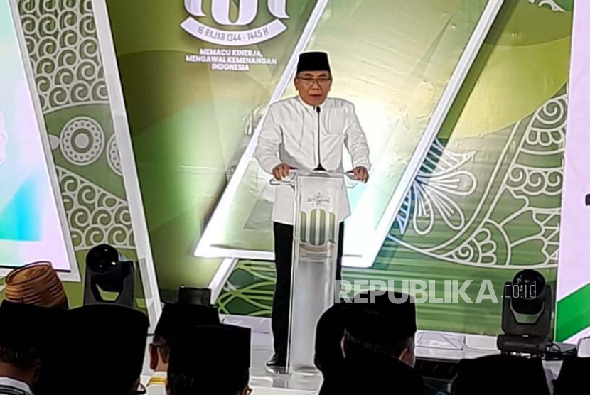 Ketua Umum Pengurus Besar Nahdlatul Ulama (PBNU) KH Yahya Cholil Staquf (Gus Yahya).