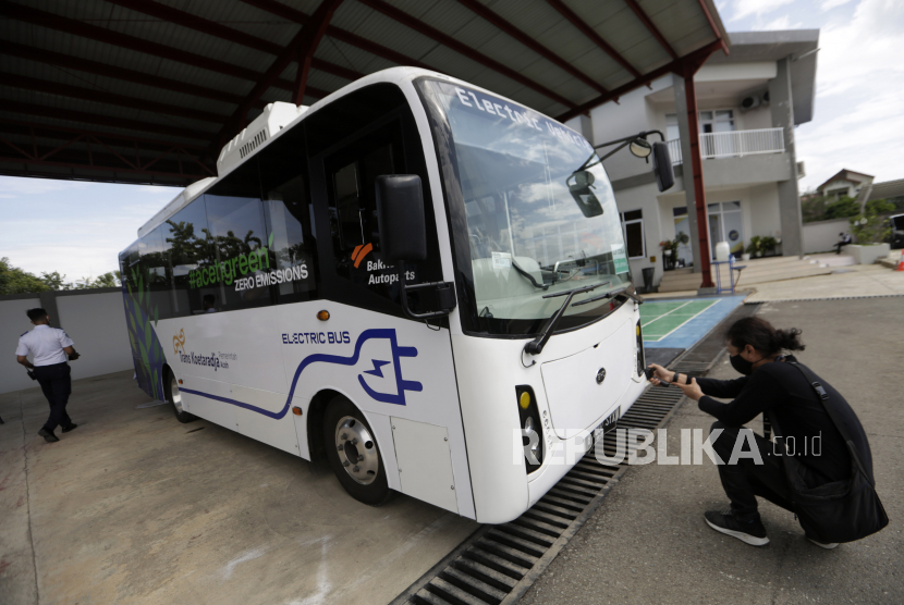 Bus listrik. Ilustrasi