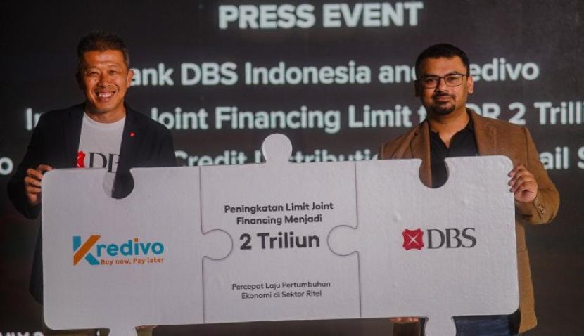 Kredivo, platform kredit digital untuk konsumen retail di Indonesia, dan PT Bank DBS Indonesia (Bank DBS Indonesia) meningkatkan limit joint financing menjadi Rp2 triliun. (Nuzulia Nur Rahma)