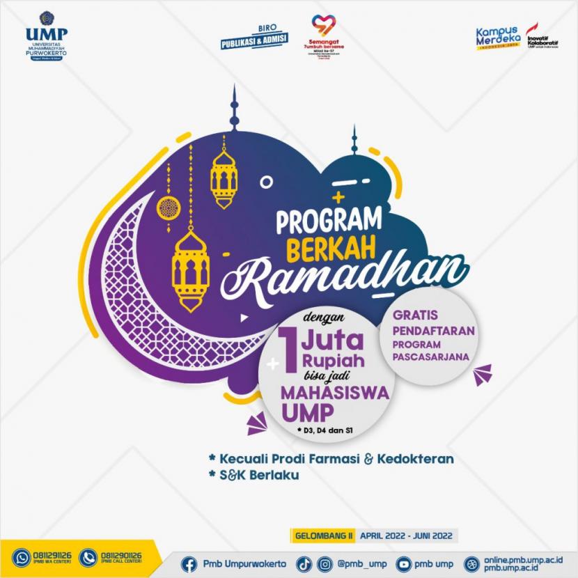 Berkah Ramadhan, dengan 1 Juta Bisa Kuliah di UMP - Suara Muhammadiyah