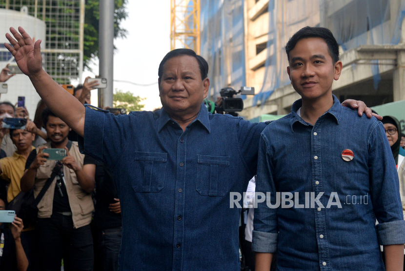 Pasangan Bakal Calon Presiden dan Wakil Presdien Prabowo Subianto dan Gibran Rakabuming Raka.