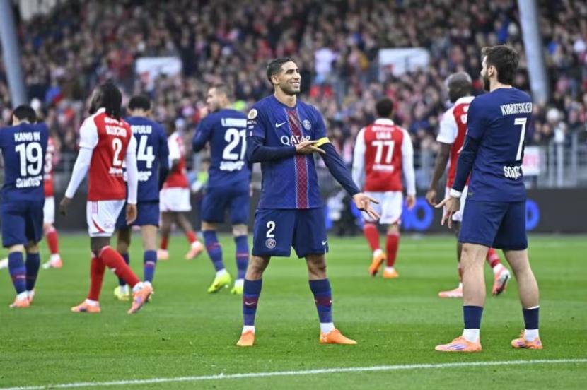PSG Taklukkan Brest 3-0, Achraf Hakimi Bintang Lapangan