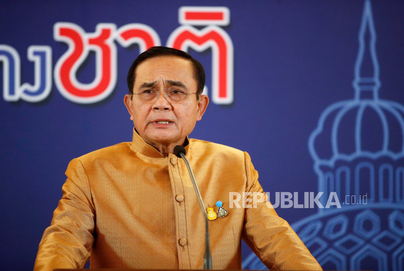  Perdana Menteri Thailand Prayut Chan-o-cha berbicara kepada media selama konferensi pers di Government House di Bangkok, Thailand, 01 Desember 2020. 