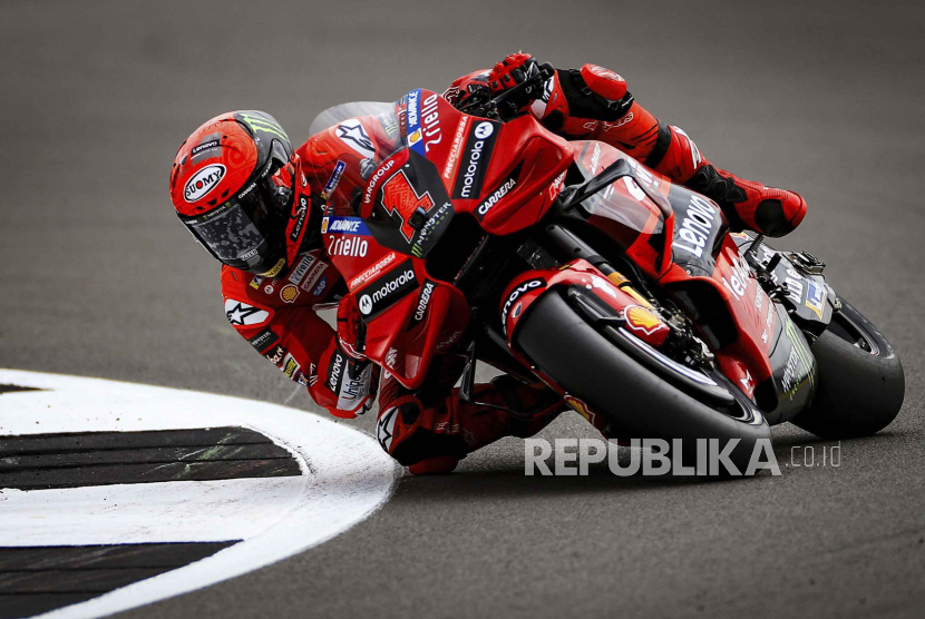 Pembalap MotoGP asal Italia Francesco Bagnaia dari Tim Ducati Lenovo sukses memenangkan GP Austria 2023, Ahad (20/8/2023).
