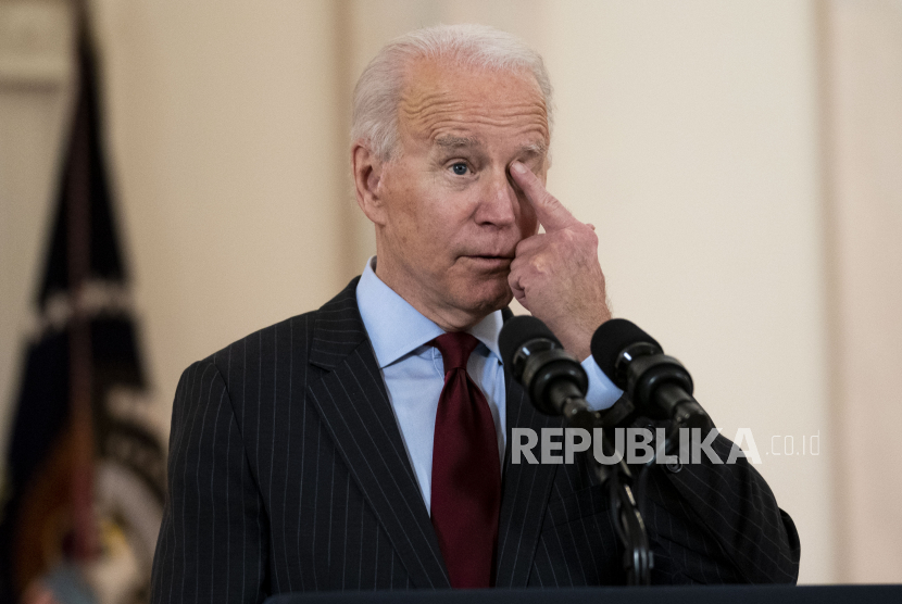  Presiden AS Joe Biden. Presiden Amerika Serikat (AS) Joe Biden mengatakan pengumuman mengenai Arab Saudi akan diberitahukan pada Senin (1/3). 