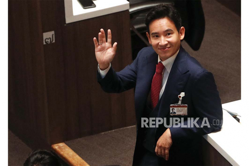 Pemimpin Move Forward Party sekaligus kandidat calon Perdana Menteri Thailand Pita Limjaroenrat.