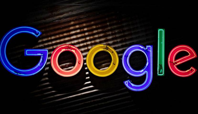 Logo Google lampu neon. (Unsplash/Mitchell Luo)