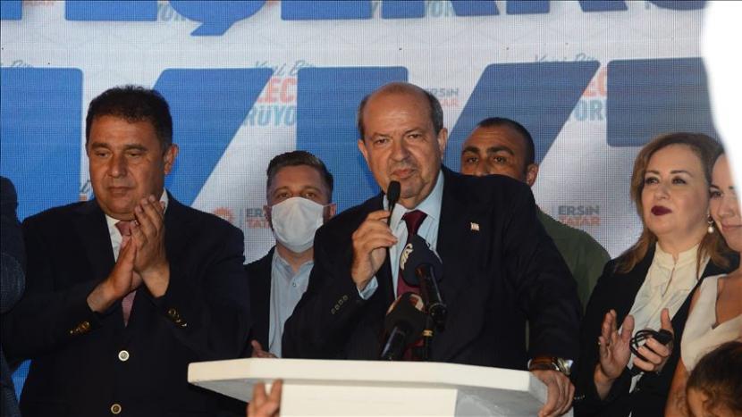 Ersin Tatar memperoleh 51,69 persen suara, mengungguli presiden petahana Mustafa Akinci  - Anadolu Agency
