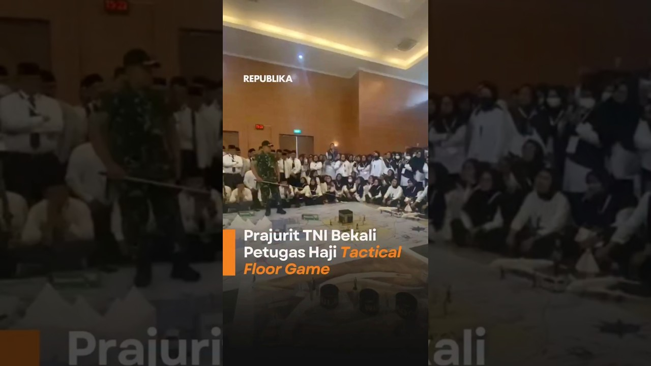 Prajurit TNI Bekali Petugas Haji Tactical Floor Game