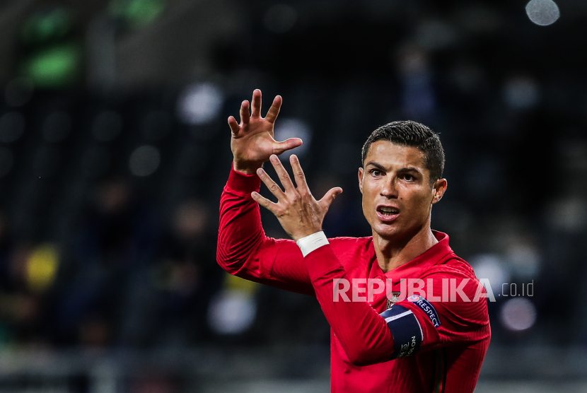 Bintang timnas Portugal, Cristiano Ronaldo.