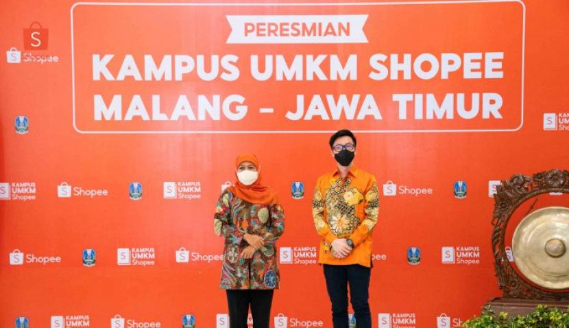 Shopee dan Pemerintah Provinsi Jawa Timur, Selasa (12/04) meresmikan Kampus UMKM Shopee Malang sebagai Kampus UMKM Shopee ke-8 di Indonesia. (Shopee)