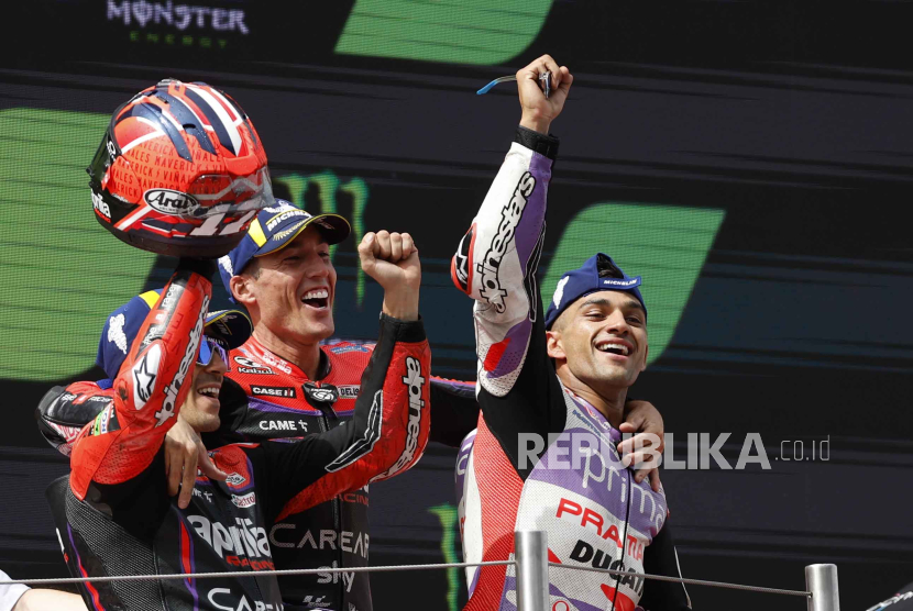 Dua pembalap Aprilia Aleix Espargaro dan Maverick Vinales menjadi yang terdepan pada seri ke-11 MotoGP Catalunya di Sirkuit Catalunya, Barcelona, Ahad (3/9/2023) malam WIB.