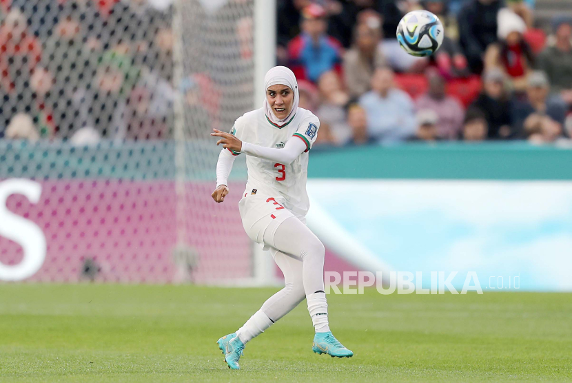 epa10776472 Nouhaila Benzina of Morocco in action during the FIFA Women