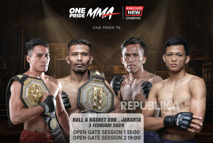 One Pride MMA 76 King Size New Champion akan segera berlangsung di Hall A Basket GBK Senayan Jakarta, Sabtu (3/2/2024). 