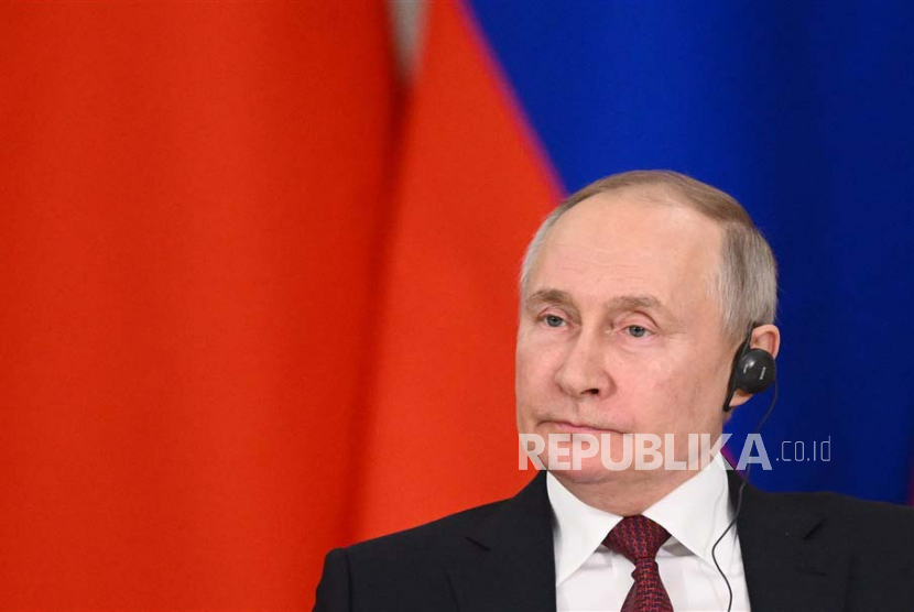 Presiden Rusia Vladimir Putin. Menteri Kehakiman Jerman Marco Buschmann mengatakan, jika Putin berada di Jerman maka akan ditangkap. (ilustrasi)
