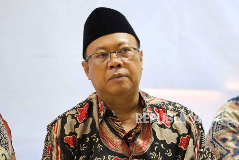 Rektor Universitas Terbuka, Ojat Darojat, saat ditemui di Kampus UT, Tangerang Selatan, Rabu (20/9/2023). 