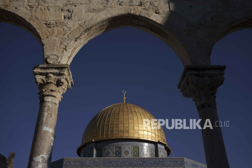 Masjid Kubbatus Sakhrah atau Dome of The Rock di Kompleks Masjid al Aqsa.