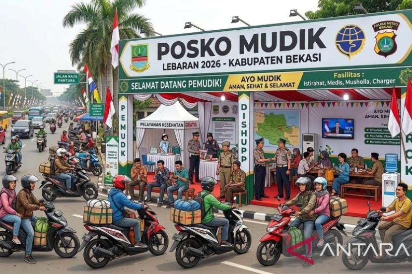 Pemkab Bekasi siapkan 18 pos mudik Lebaran 2026.