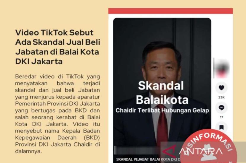 Sugiyanto: Hoaks Jual Beli Jabatan di Pemprov DKI Rugikan Kepala BKD