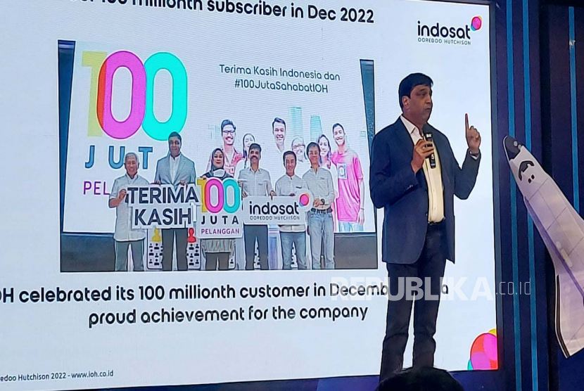 President Director and CEO Indosat Ooredoo Hutchison (IOH), Vikram Sinha, di Gedung Indosat Pandanaran, Kota Semarang, Jawa Tengah, beberapa waktu lalu.