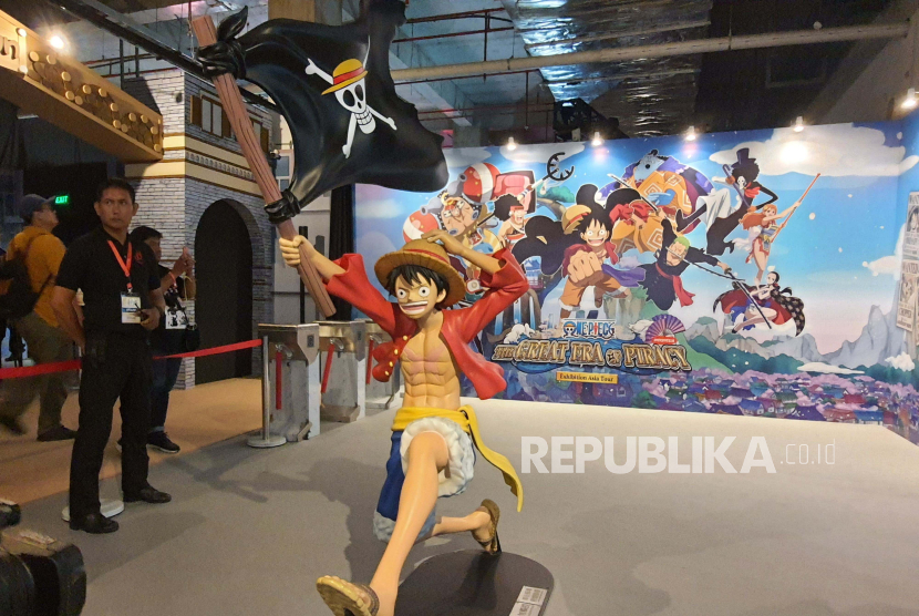 Pameran One Piece The Great Era of Piracy yang berlangsung di Mall of Indonesia (MOI), Jakarta Utara, mulai 8 November 2023 hingga 7 Januari 2024.