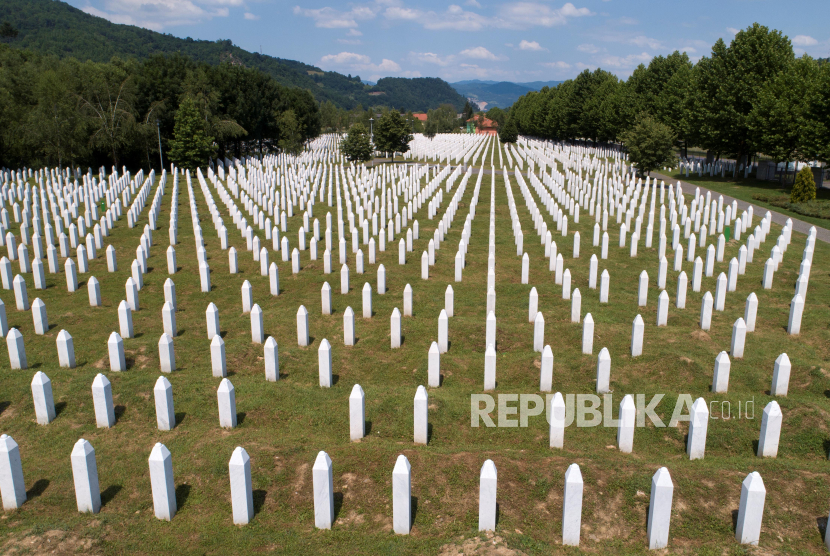  Memorial Center di Potocari dekat  Srebrenica, Bosnia Herzegovina.