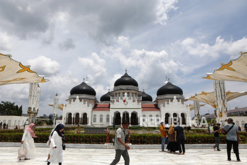 ILUSTRASI Masjid Baiturrahman di Banda Aceh. Aceh menjadi pusat kerajaan Islam Samudra Pasai.