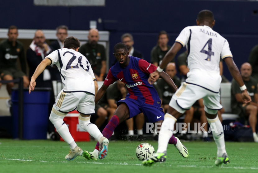 Pemain Barcelona Ousmane Dembele, penyebab lahirnya pertikaian Al-Hilal Vs PSG. 