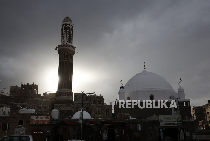 Sebuah masjid bersejarah di kota tua Sana Yaman