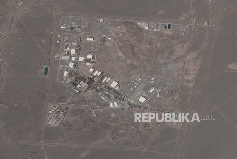  Foto satelit dari Planet Labs Inc. menunjukkan fasilitas nuklir Natanz Iran pada hari Rabu, 14 April 2021. 