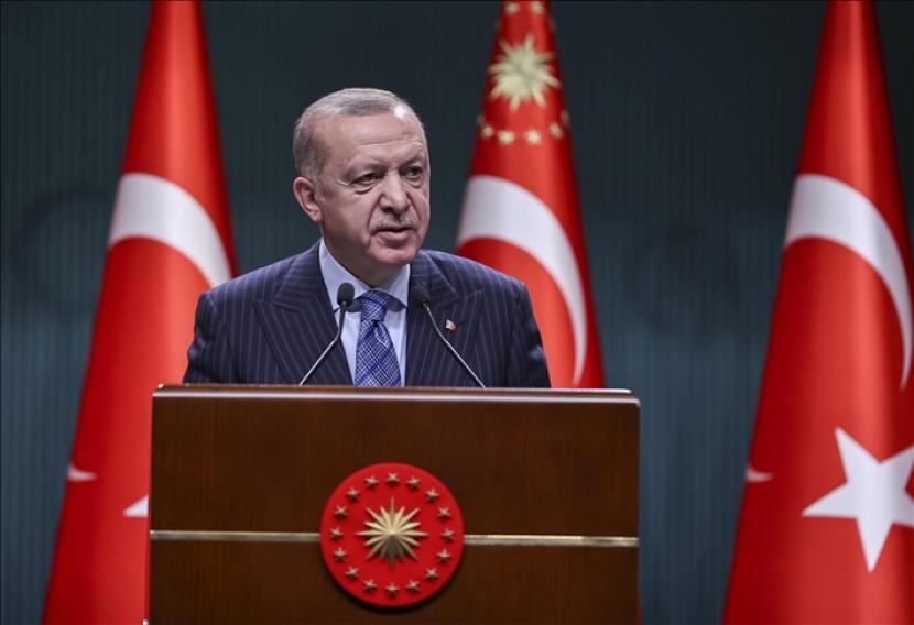 Presiden Recep Tayyip Erdogan mengatakan Turki akan terus menunjukkan kepada dunia bagaimana peta Palestina berubah sejak dimulainya pendudukan Israel.