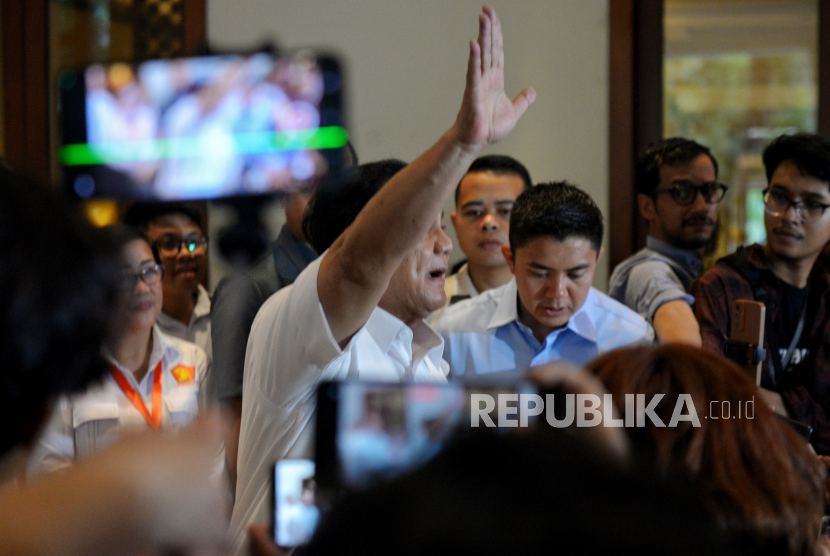 Ketua Umum Partai Gerindra Prabowo Subianto. Prabowo menyindir PKB yang dari awal mendukungnya tiba-tiba meninggalkan koalisi.