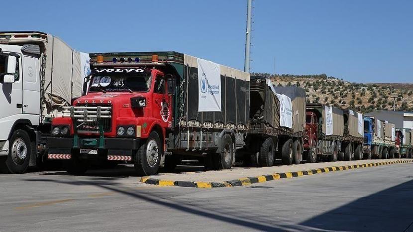 PBB pada Kamis (28/7/2022) mengirim 14 truk penuh bantuan kemanusiaan melalui Turki ke Idlib
