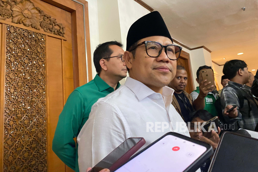 Ketua Umum Partai Kebangkitan Bangsa (PKB), Abdul Muhaimin Iskandar. Ketum PKB Muhaimin sebut Airin dan Zaki sudah izin ke Golkar untuk daftar pilkada.