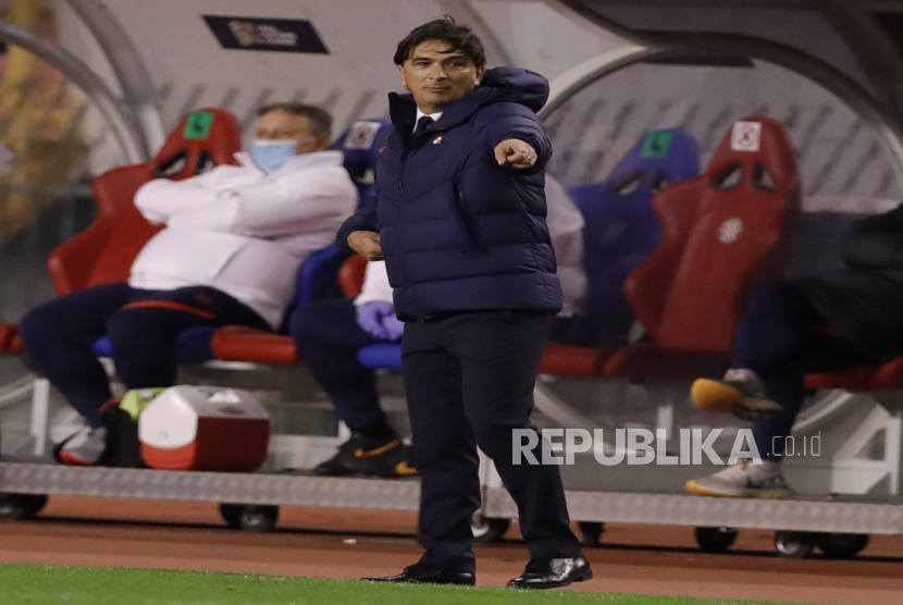  Pelatih kepala Kroasia Zlatko Dalic.