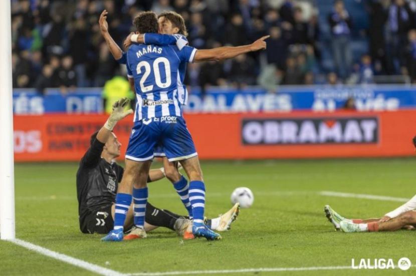 Gol Aitor Manas selamatkan Alaves dari kekalahan kontra Malaga.