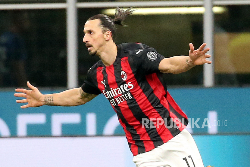 Penyerang AC Milan Zlatan Ibrahimovic.
