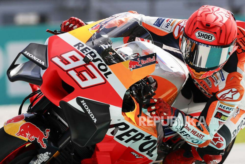 Pembalap MotoGP asal Spanyol dari tim Repsol Honda, Marc Marquez. Marquez akan pindah ke tim Gresini Racing pada 2024.