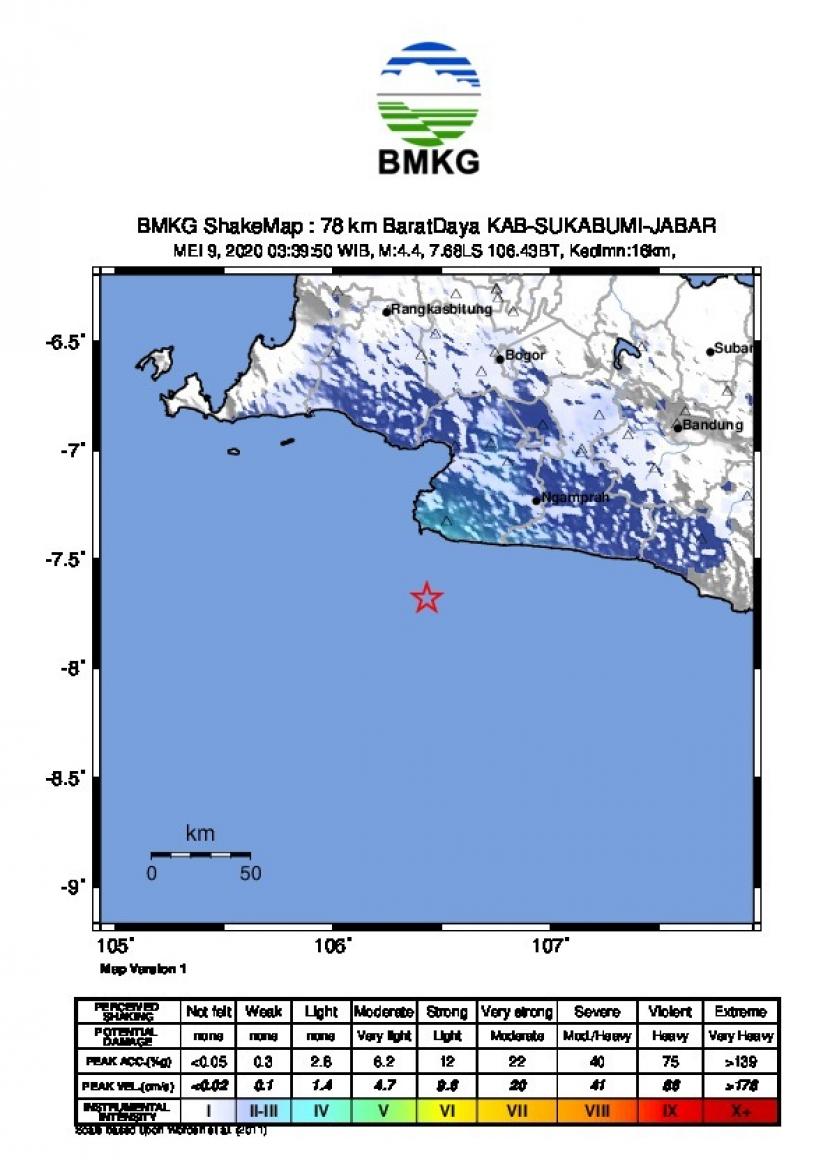 Sukabumi Diguncang Gempa Magnitudo 4,4 Dipicu Aktivitas Megathrust ...